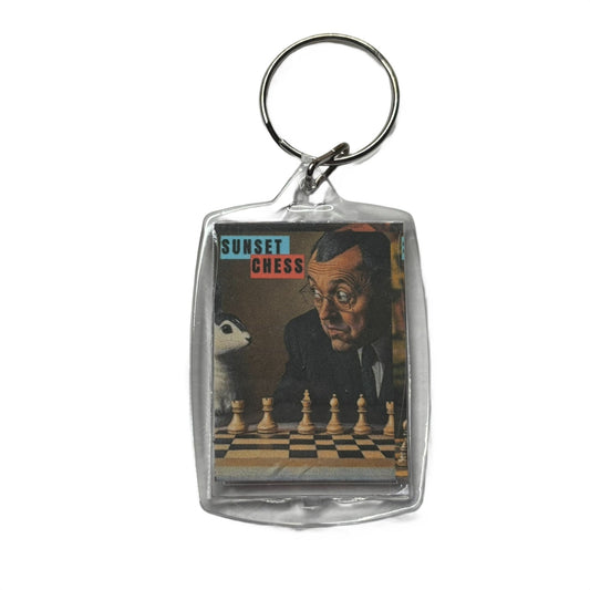 Caught Off Guard - Chess  Photo Keychain