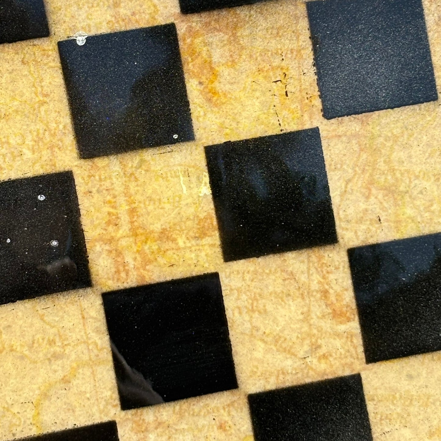 Simple Yellow - Resin Coated Chess Board