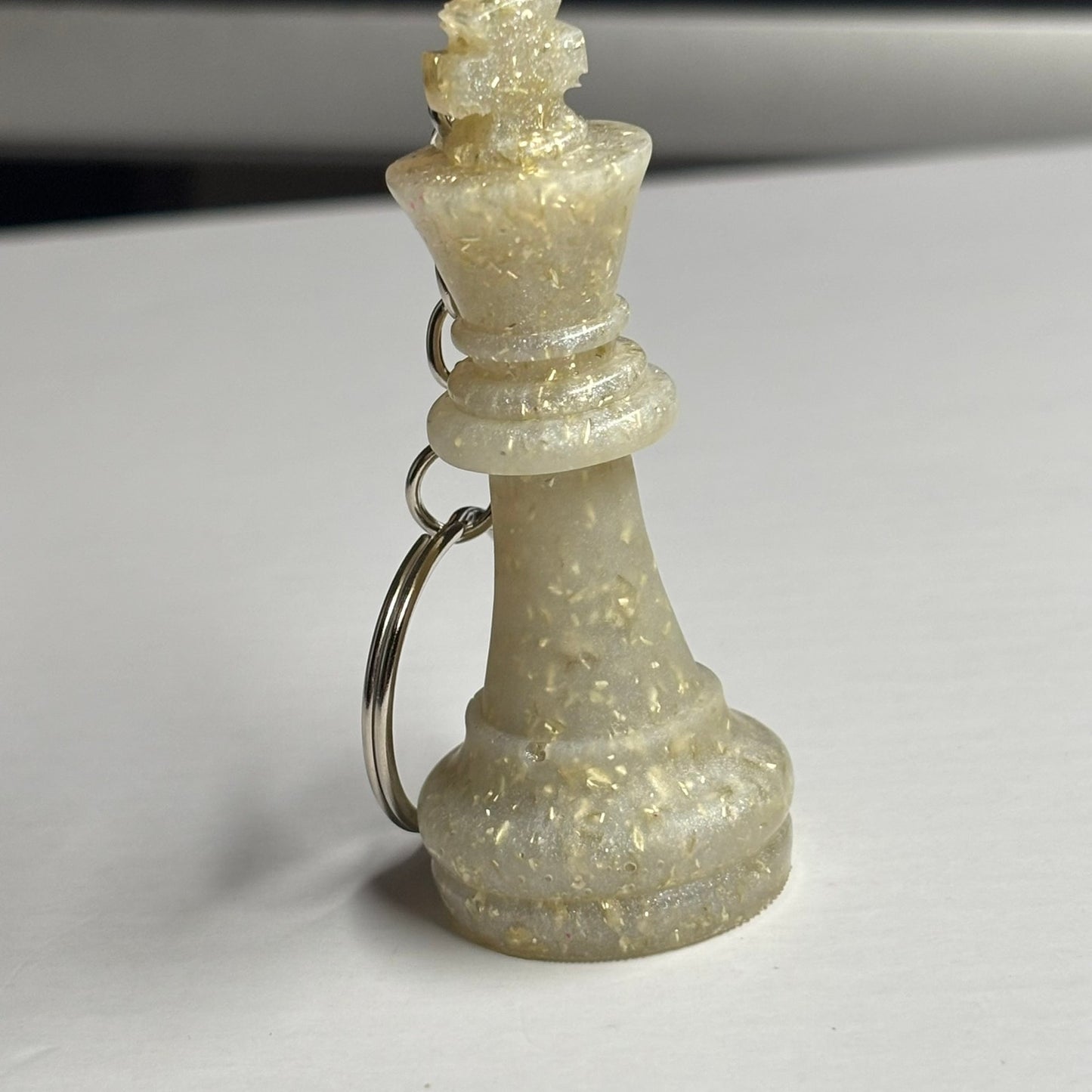 Crystal White - Handmade Resin Keychain