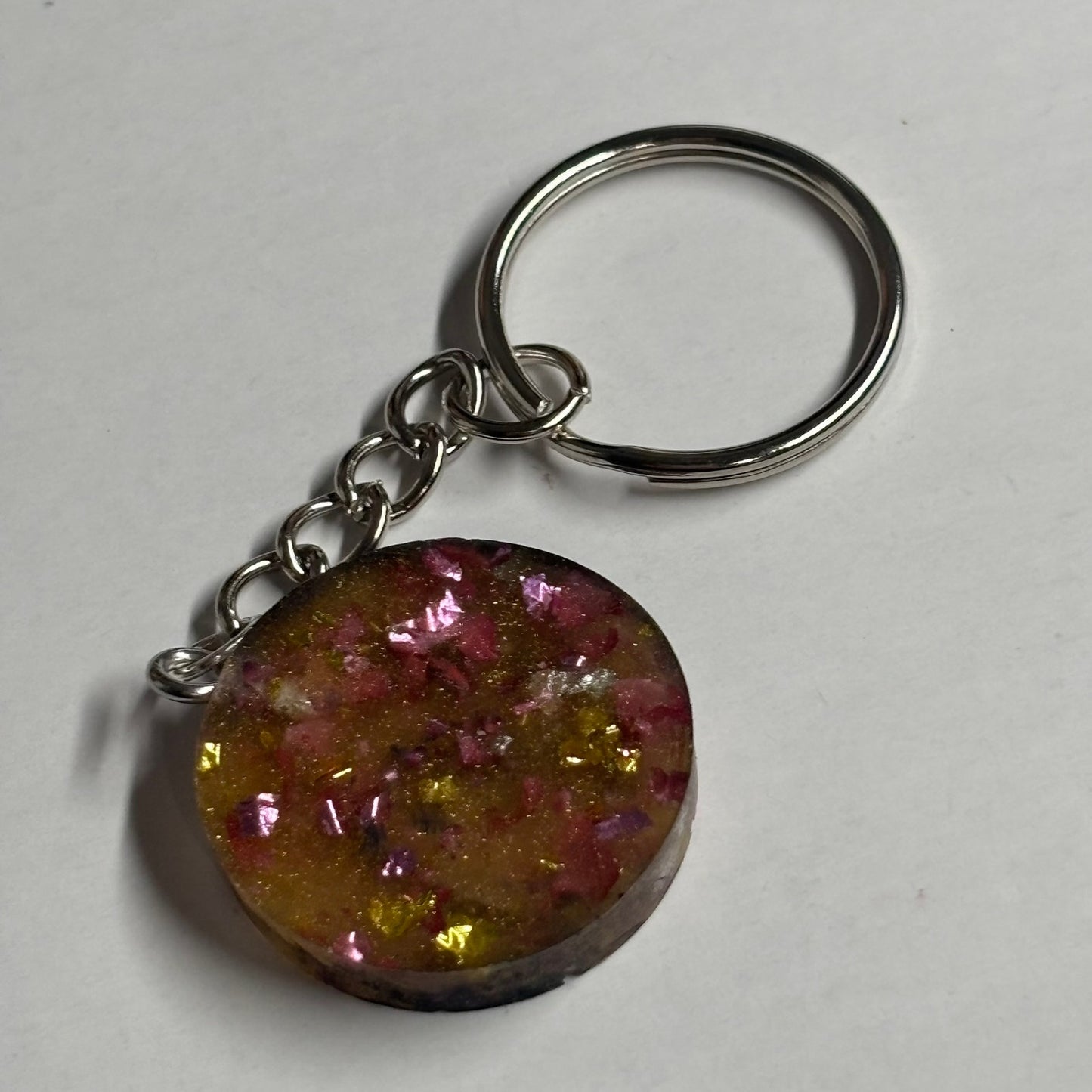 Dark Yellow Sparkle Knight - Handmade Resin Keychain