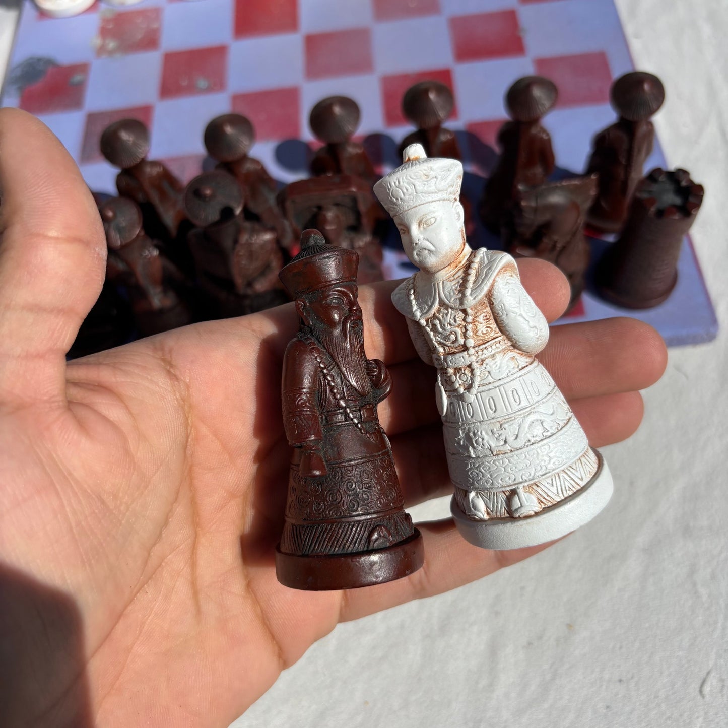 Purple & Red - Chinese Edition Chess Set