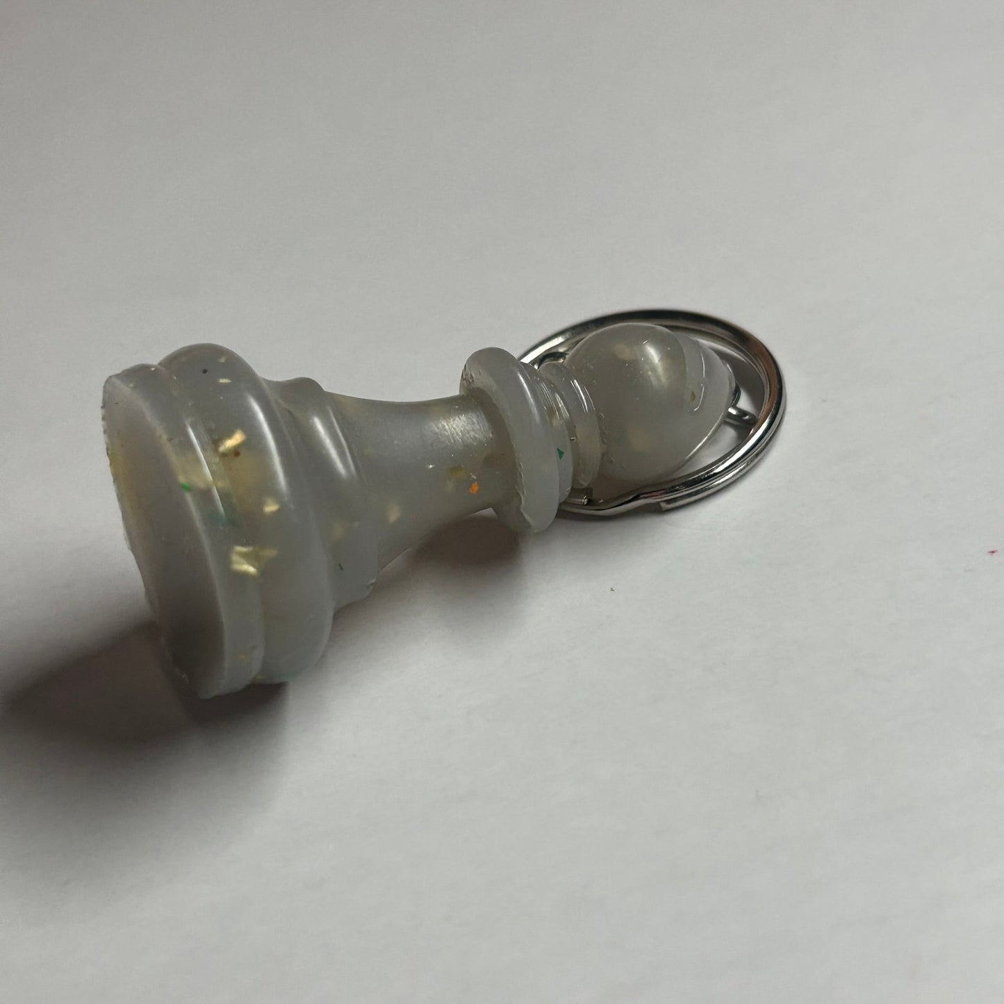 Gray Crystal Bishop - Handmade Resin Keychain