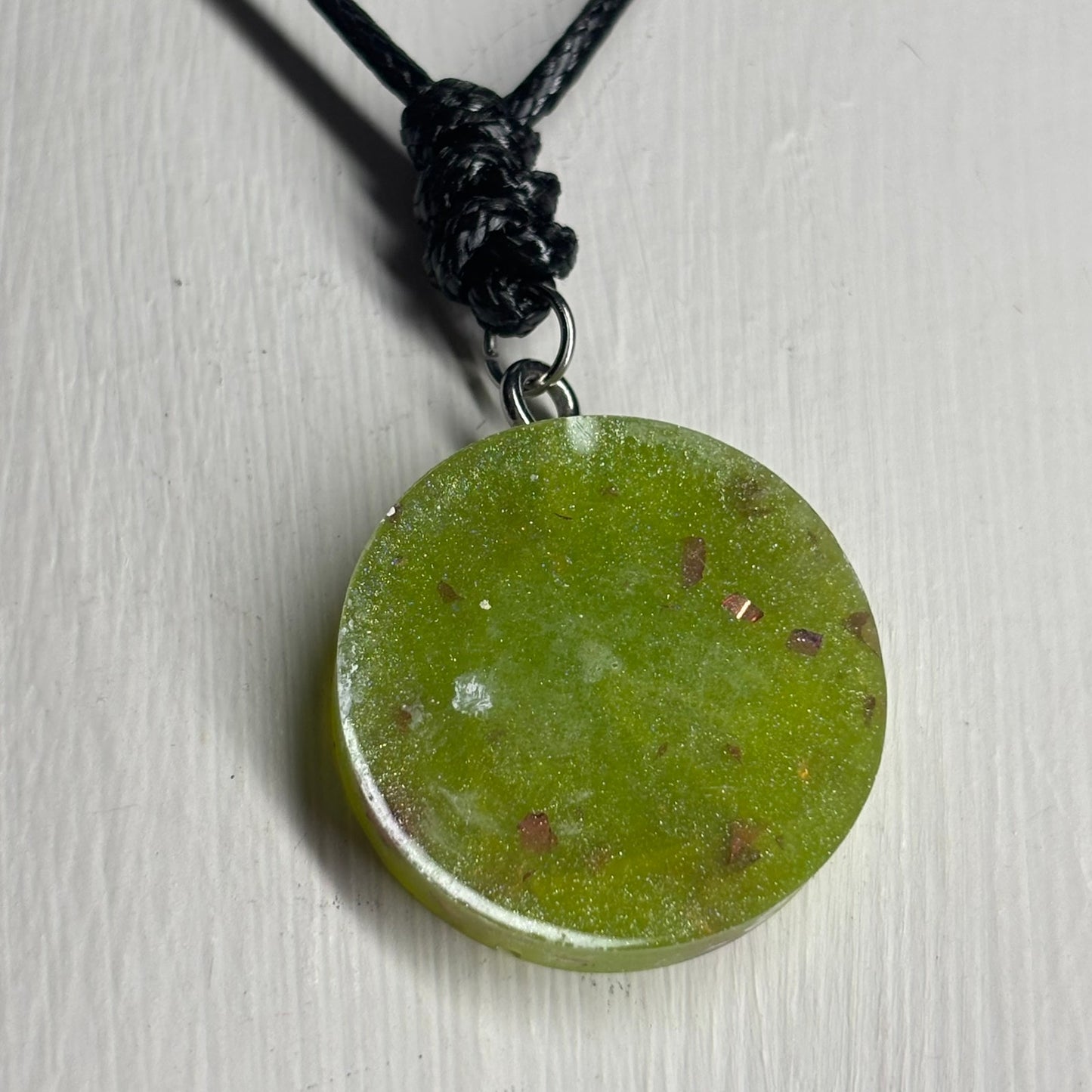 Neon Green Knight - Handmade Resin Chess Necklace