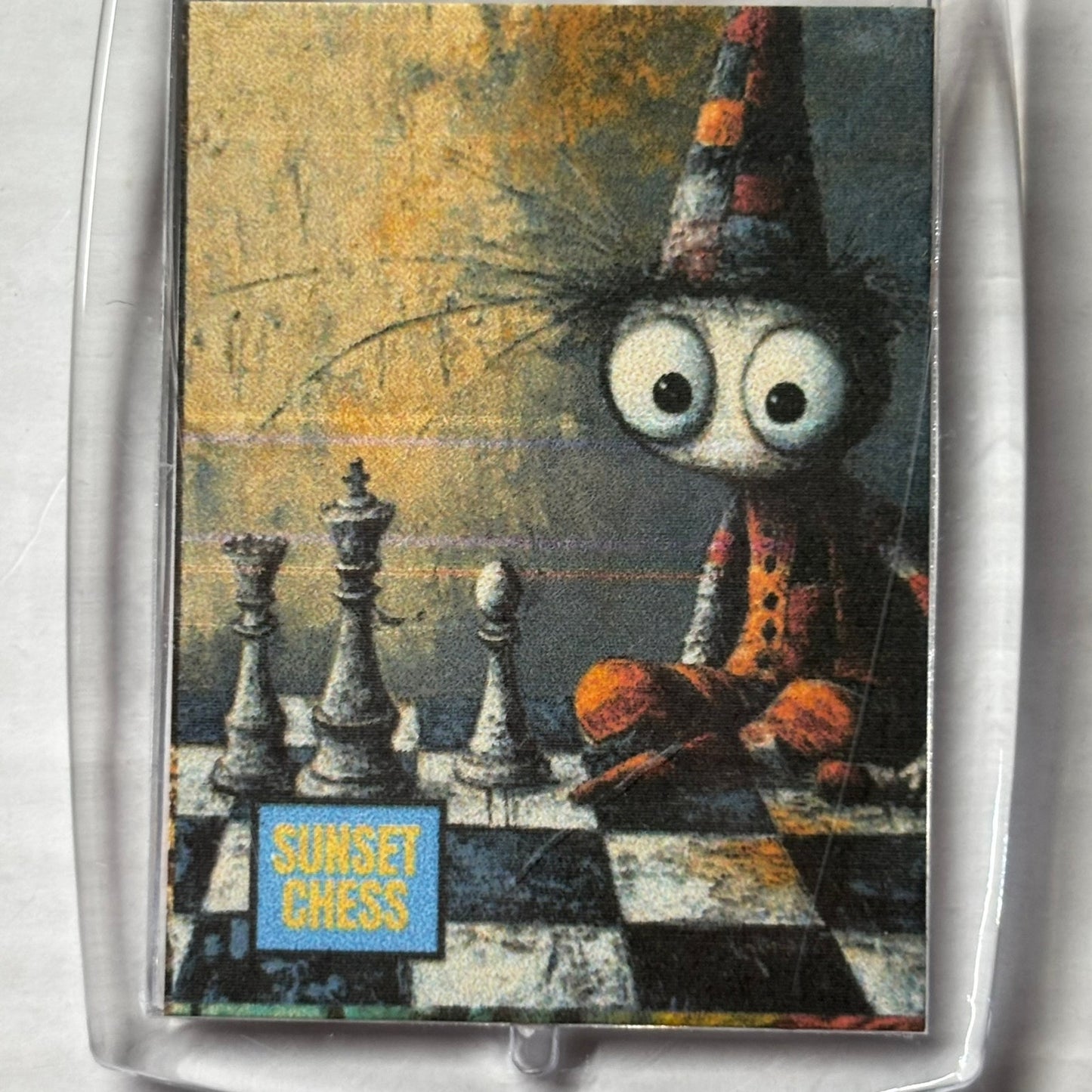 Cartoon Creature - Chess  Photo Keychain