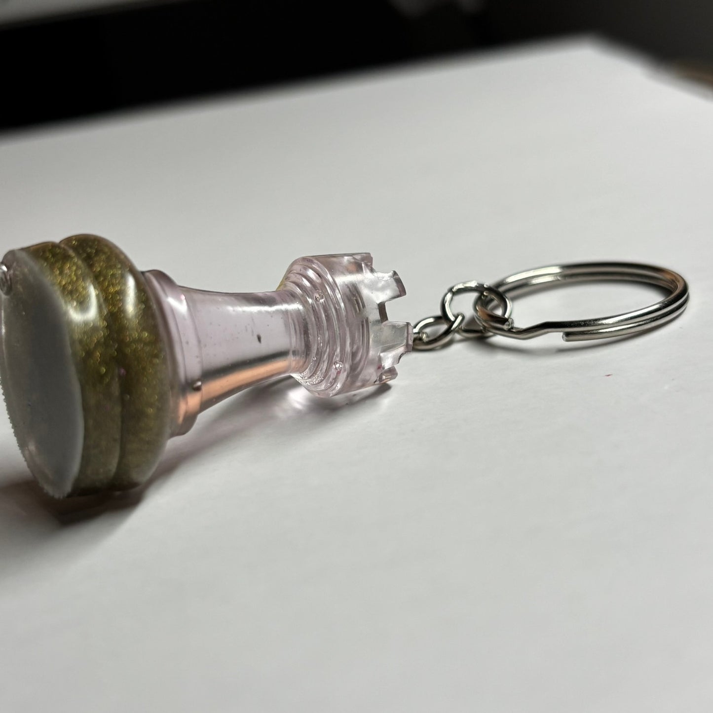 Fancy Pink Rook - Handmade Resin Keychain