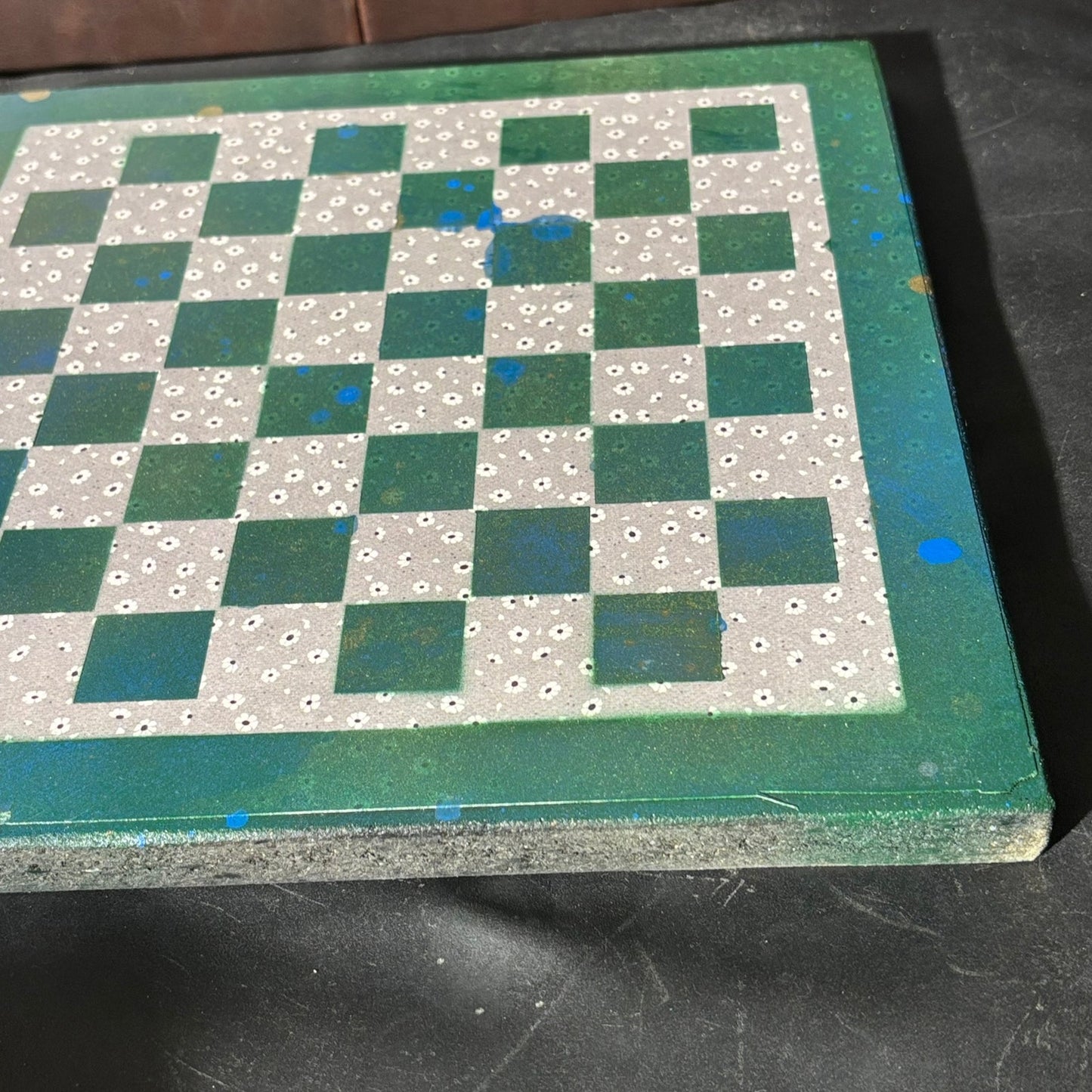 Green & Purple - Scrapbook Chess Board