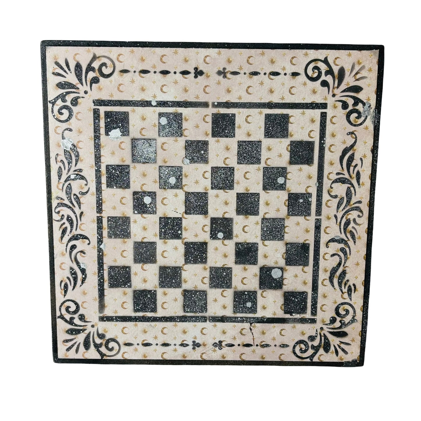 Cream Moon - Scrapbook Chess Board