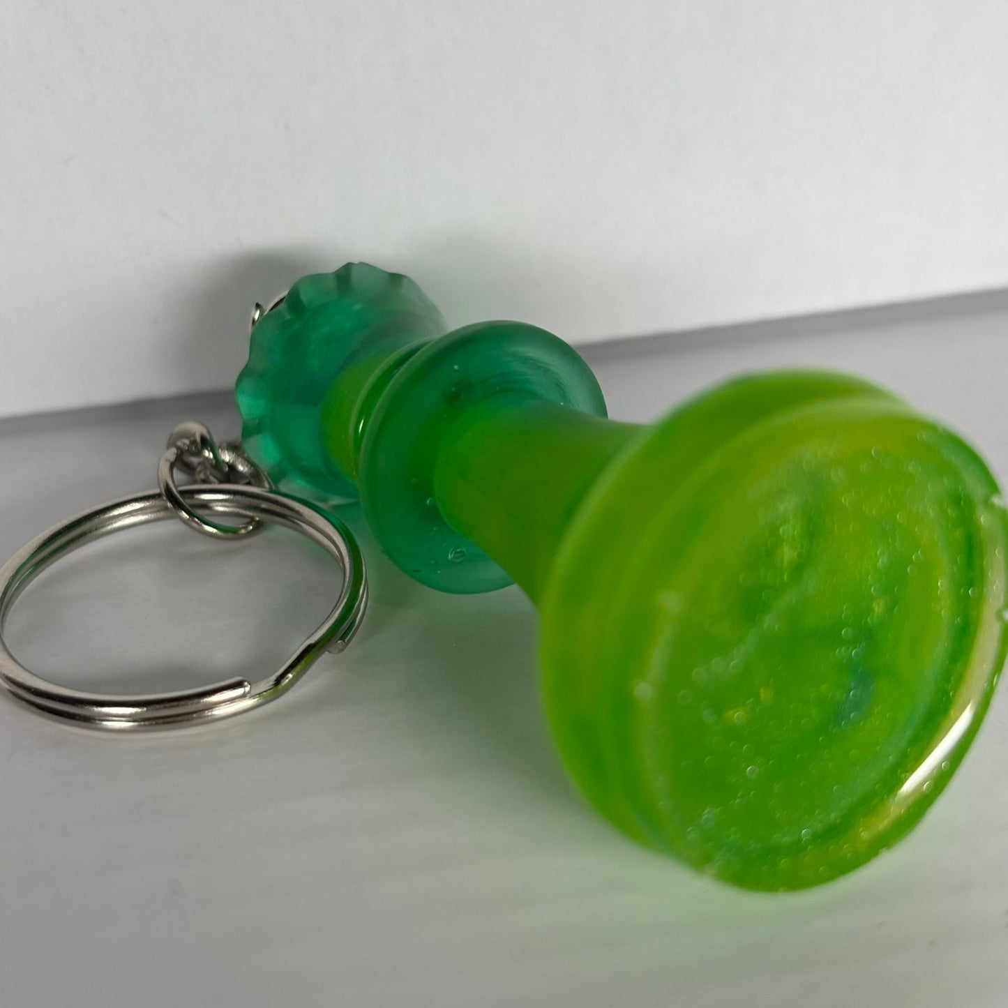 Green Lime Handmade Resin Keychain - One of a Kind Design