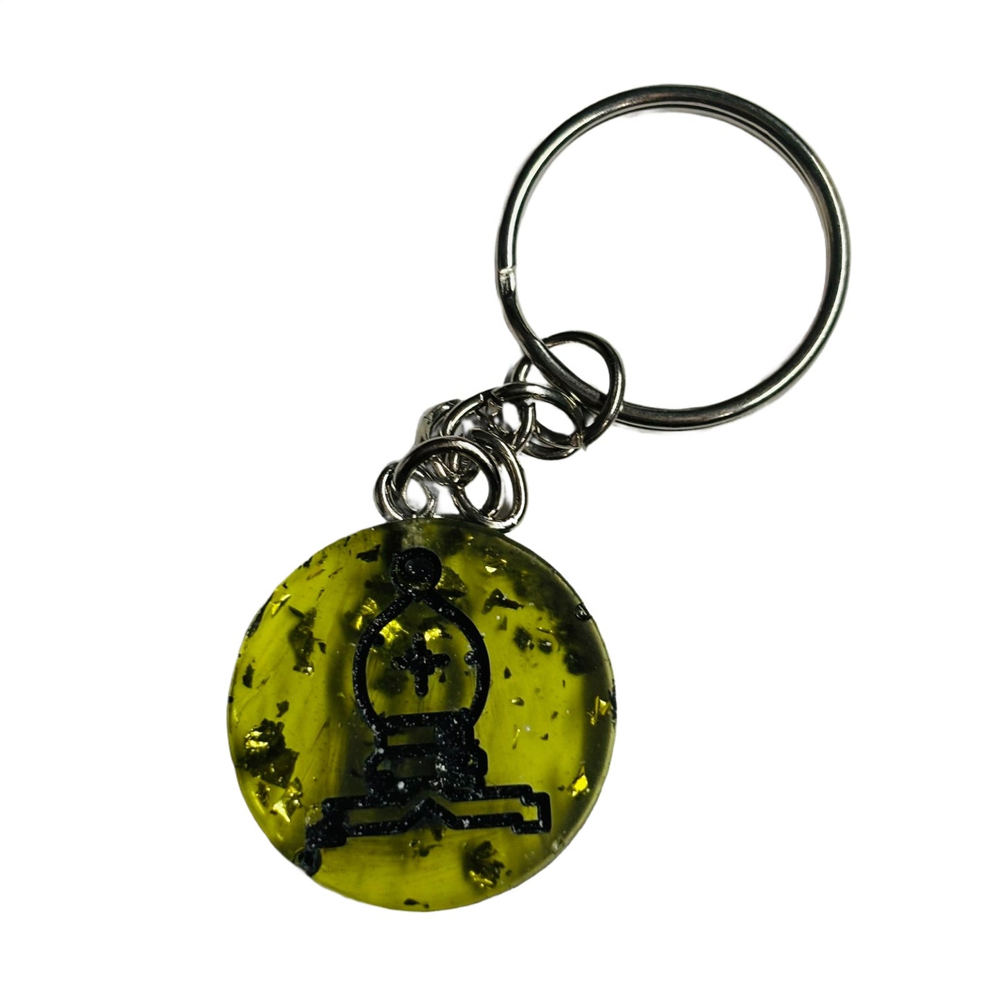Forest Green Bishop - Handmade Resin Keychain