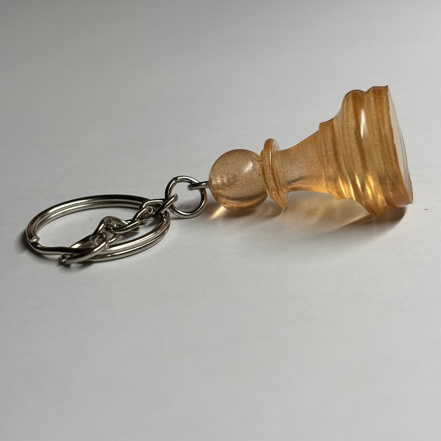 Light Cream Amber Pawn - Handmade Resin Keychain