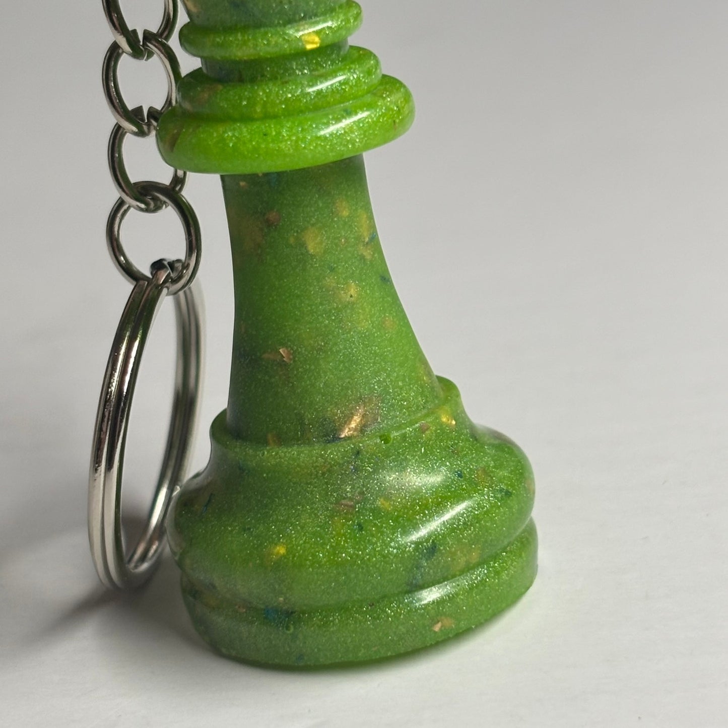 Green Sparkle King - Handmade Resin Keychain