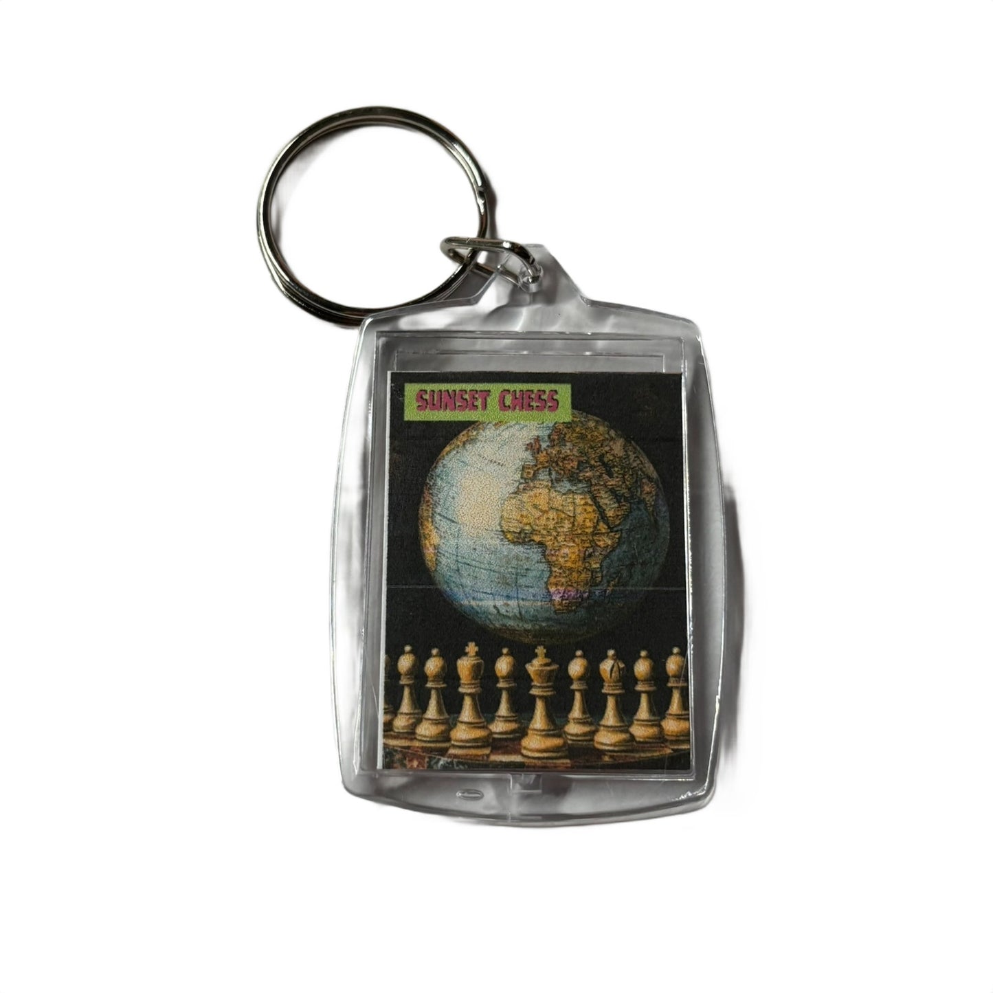 The Globe - Chess  Photo Keychain