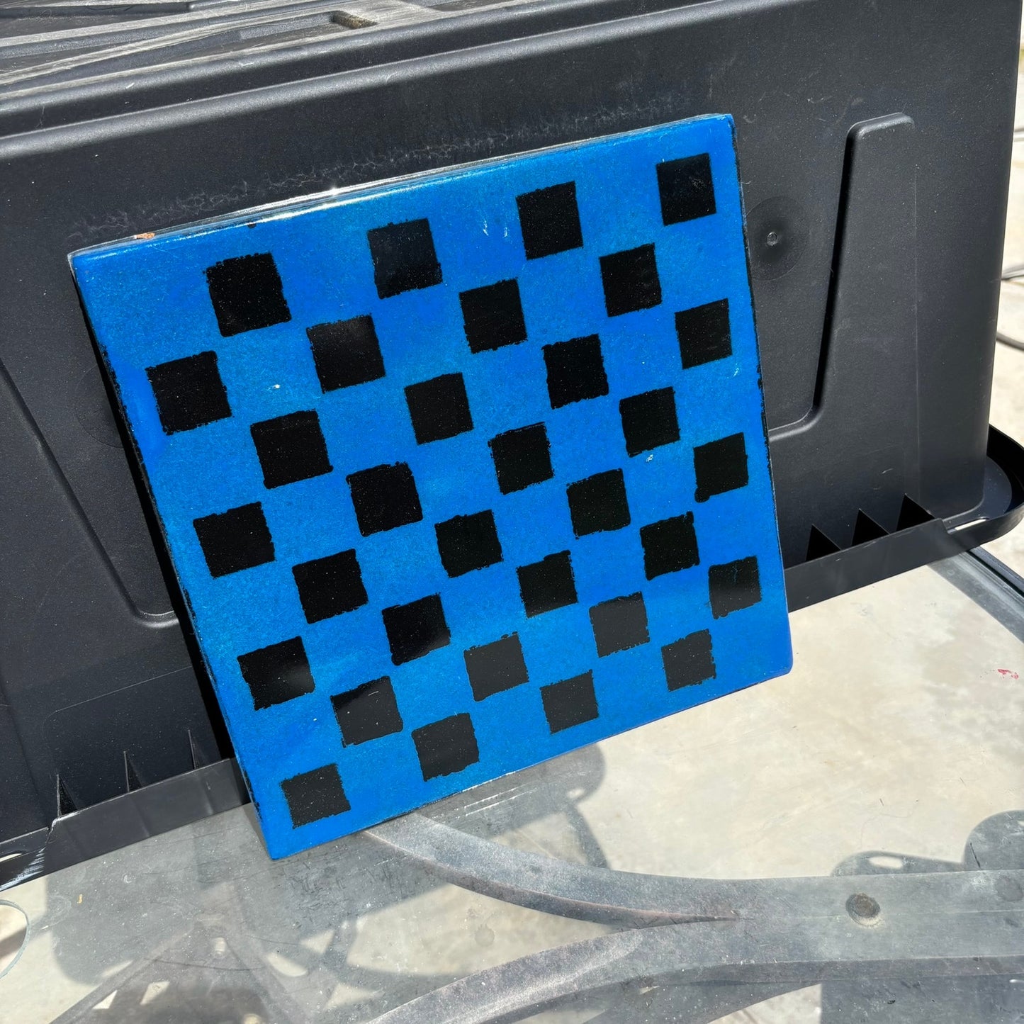 Ocean Blue - Resin Coated Chess Board
