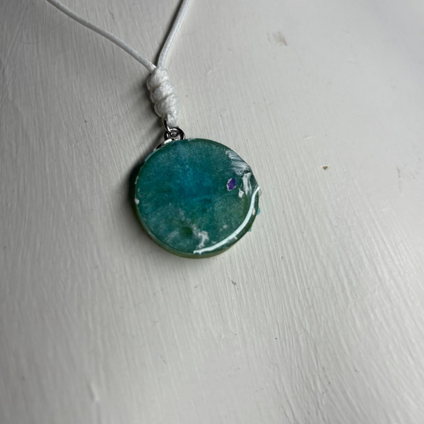 Swamp Green Bishop - Handmade Resin Chess Necklace