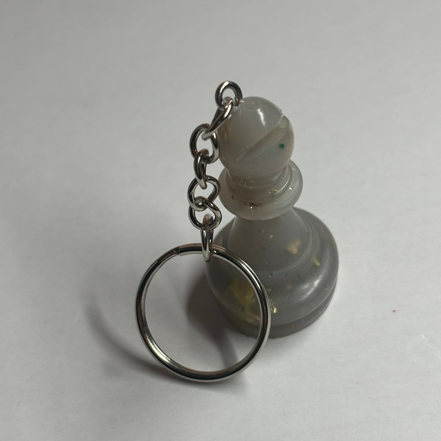 Gray Crystal Bishop - Handmade Resin Keychain