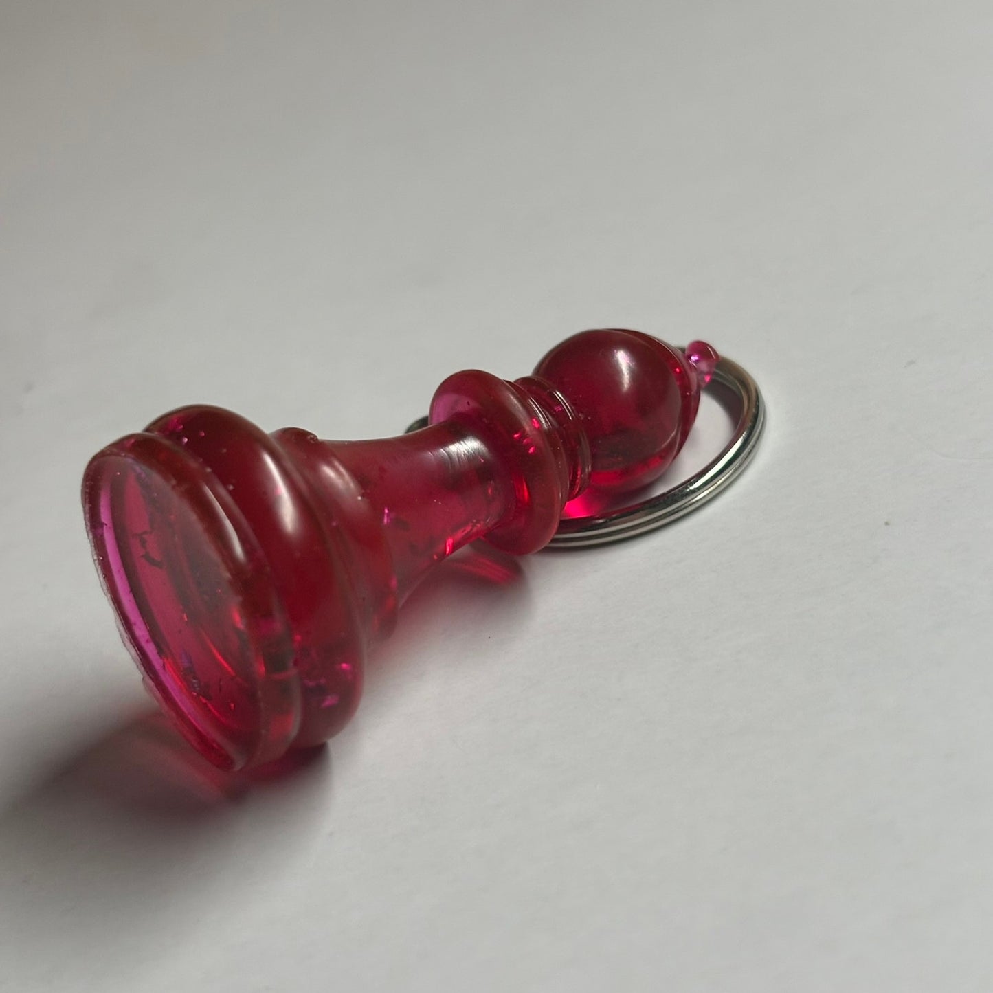 Cherry Red Bishop - Handmade Resin Keychain