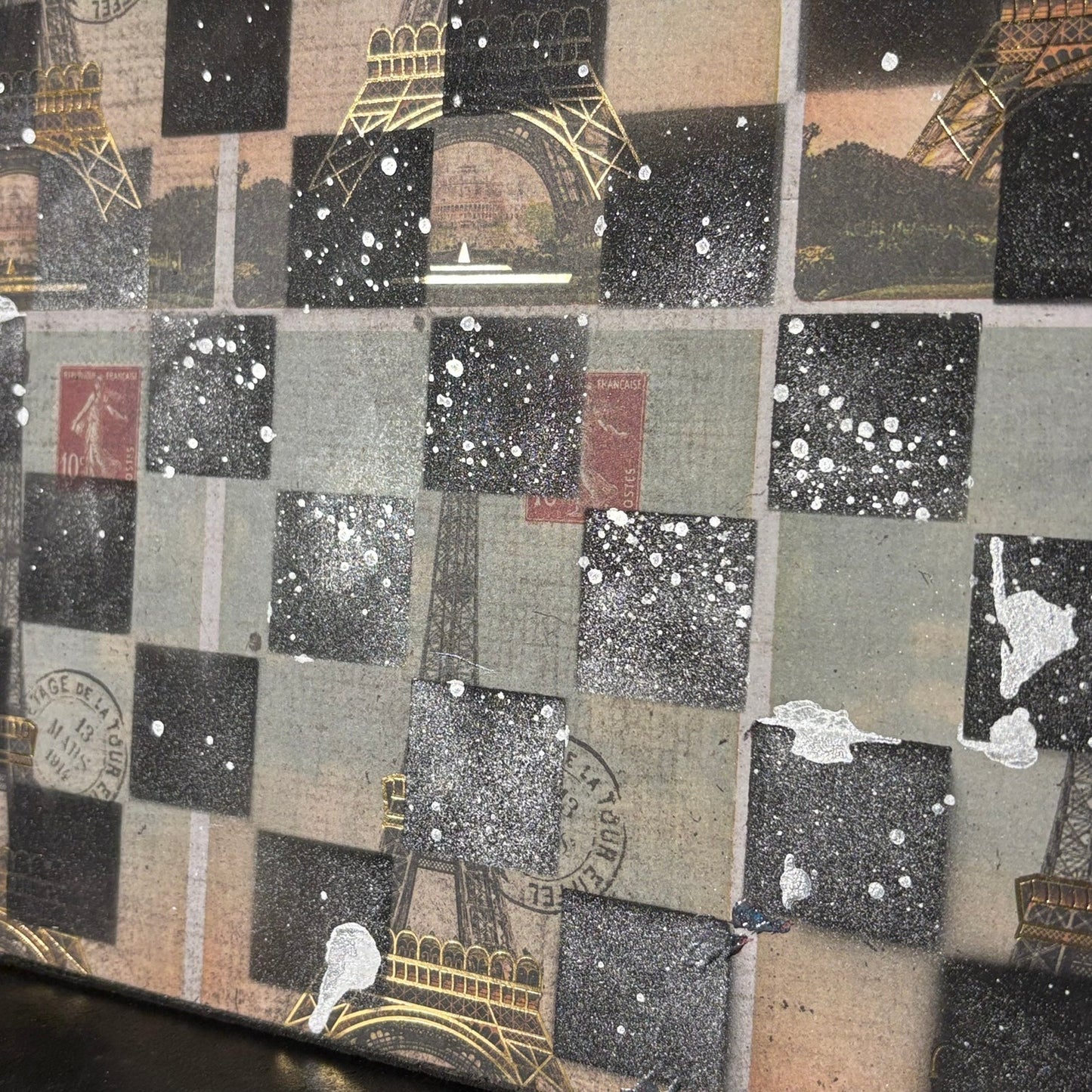 Vintage Tower - Scrapbook Chess Board