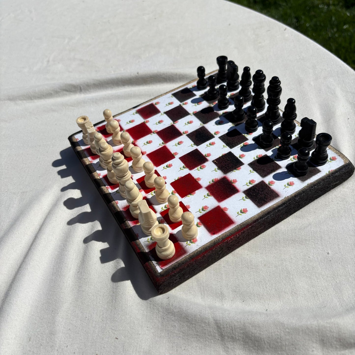 Simple Rose - Scrapbook Chess Set