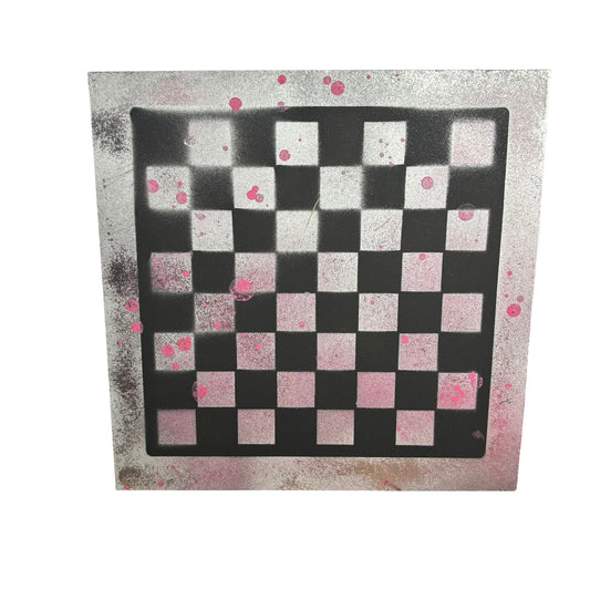 Bubbly Pink - Painted Chess Board