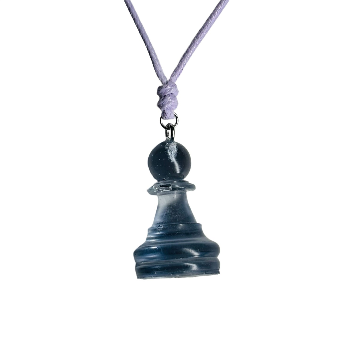 Pure Blue Pawn - Handmade Resin Chess Necklace