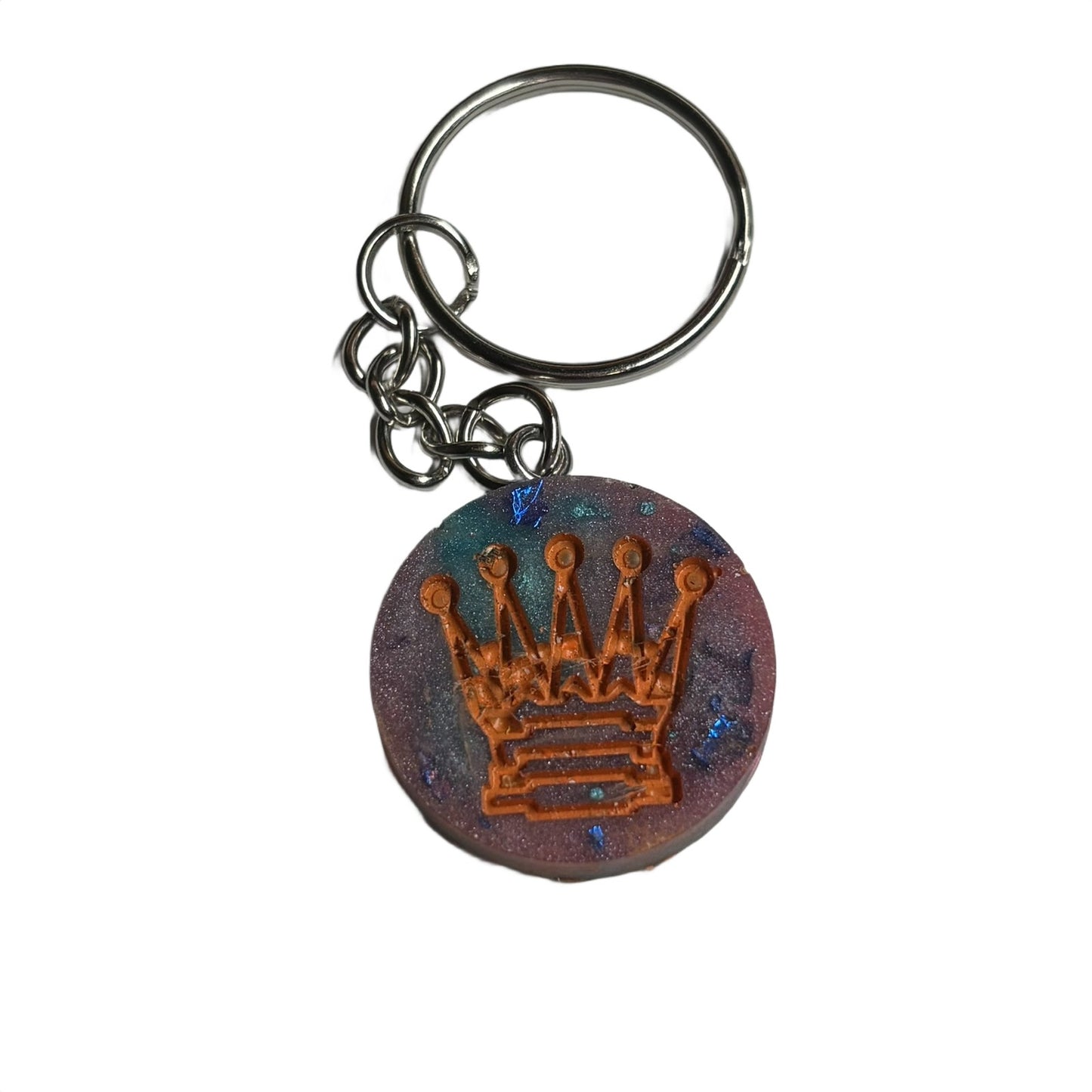 Miami Colored Swirl - Handmade Resin Keychain - Flat Edition