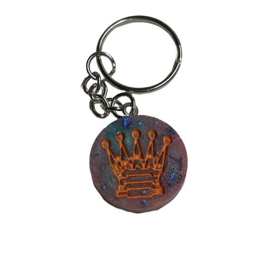 Miami Colored Swirl - Handmade Resin Keychain - Flat Edition
