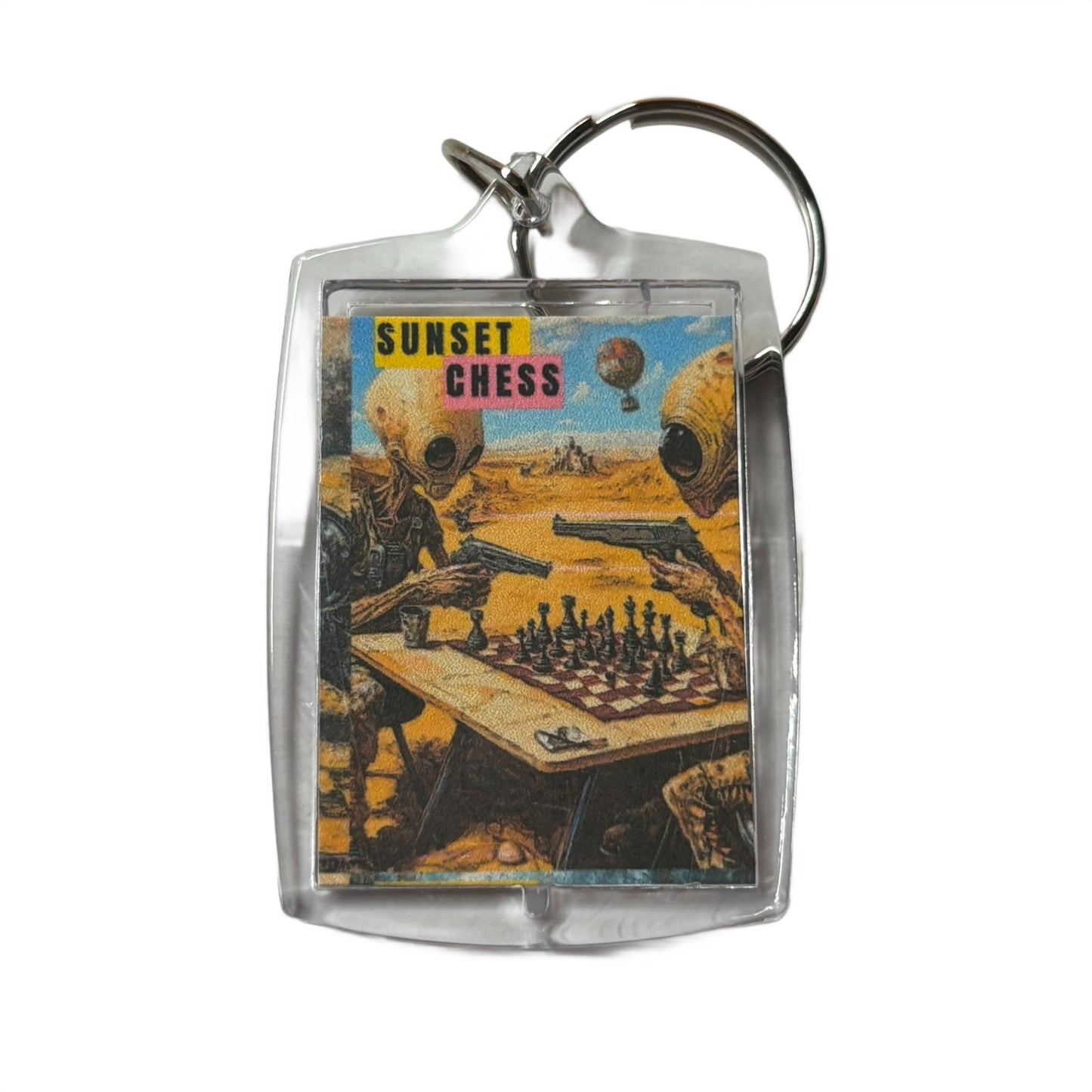 Alien Duel - Chess  Photo Keychain