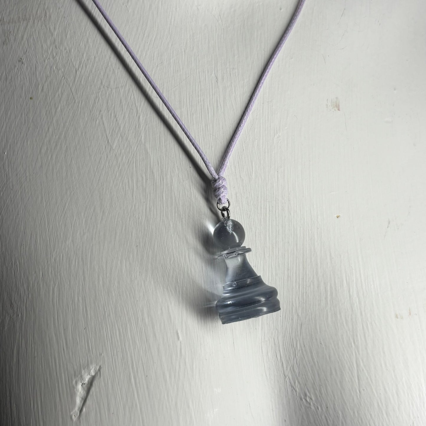 Pure Blue Pawn - Handmade Resin Chess Necklace