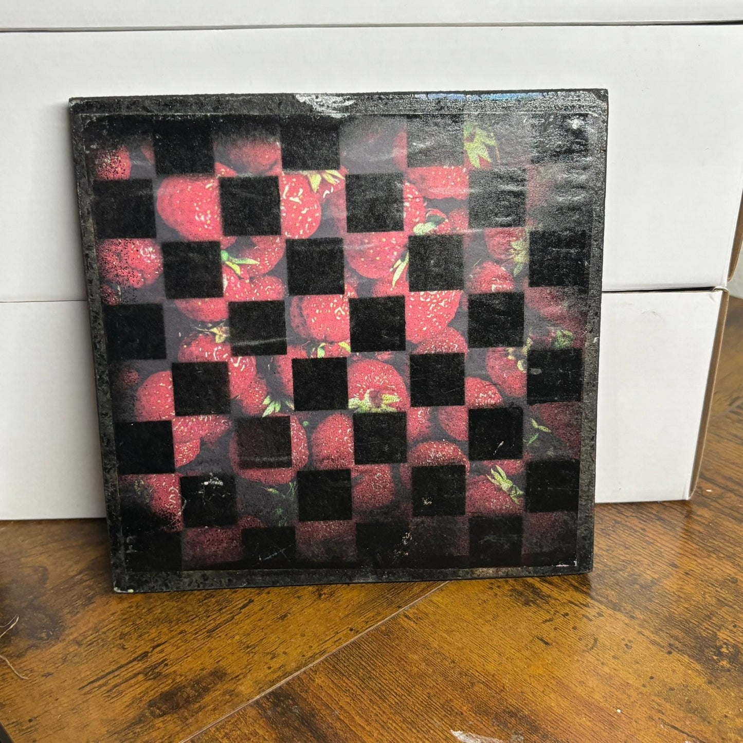 Pink & Red - Painted Double Sided Chess Board