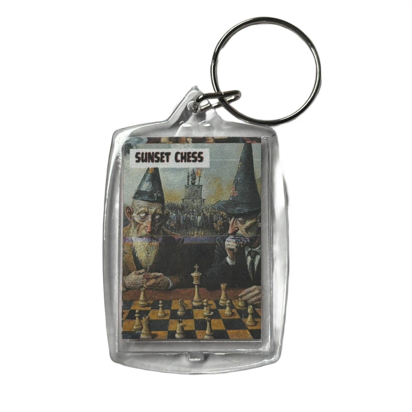 Thinking Men - Chess  Photo Keychain