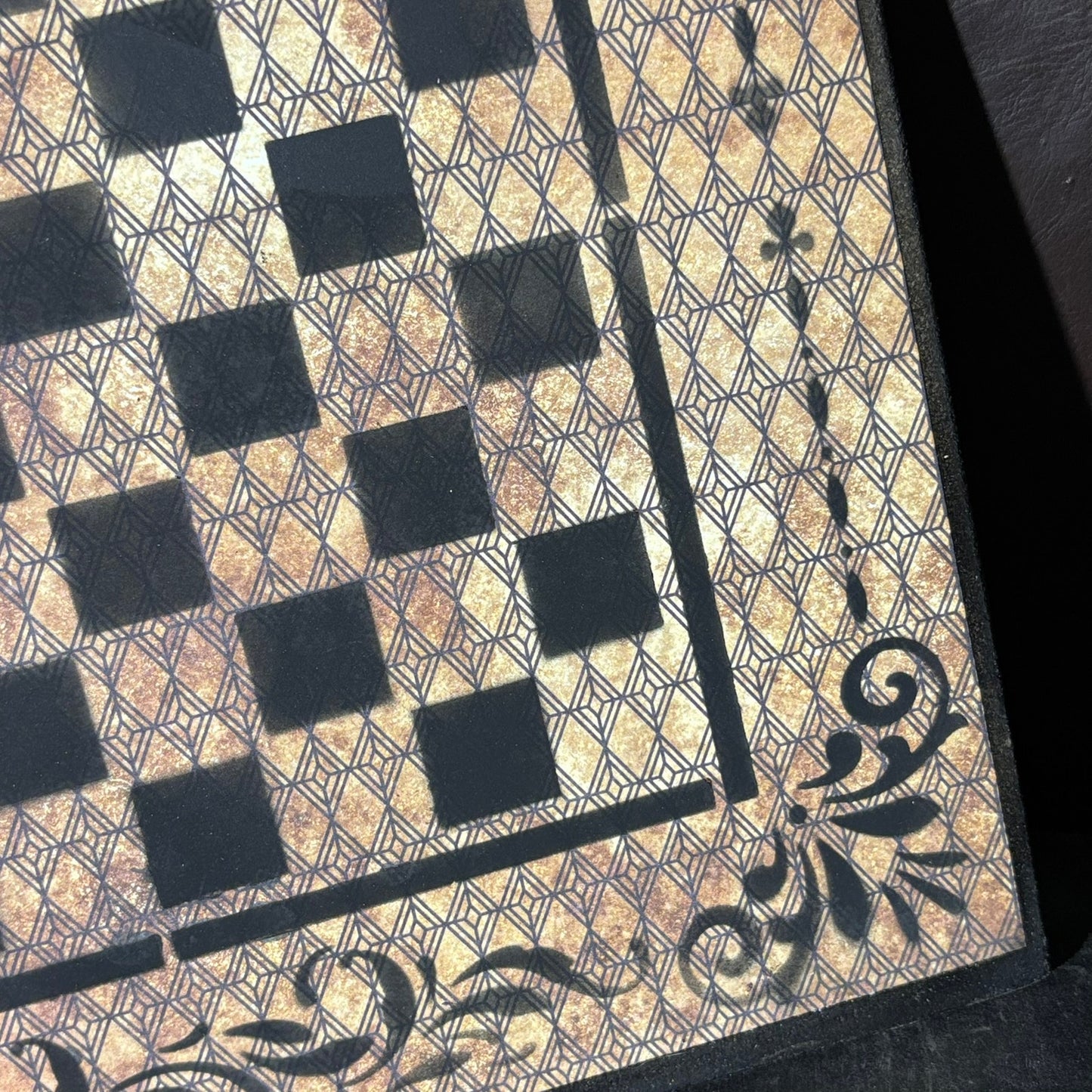 Vintage Brown - Scrapbook Chess Board
