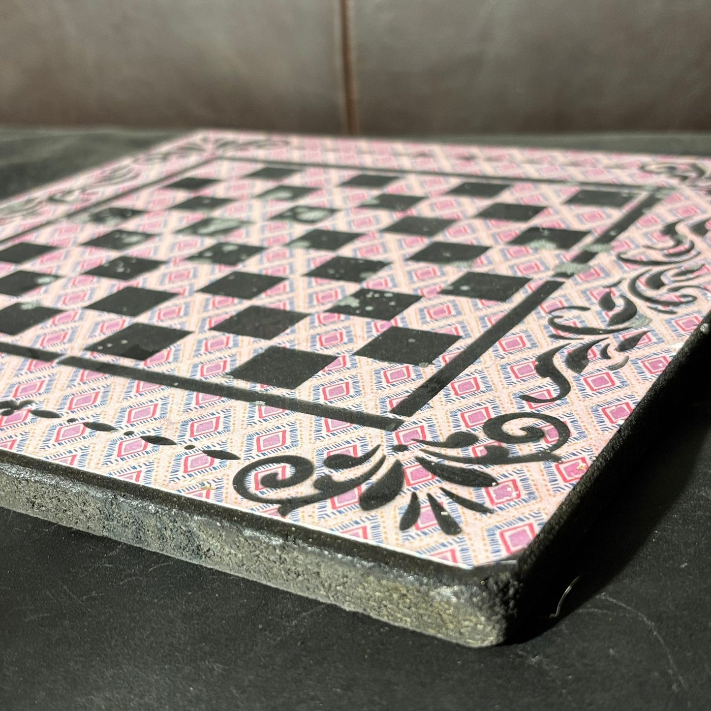 Chrome Mist Pink - Scrapbook Chess Board