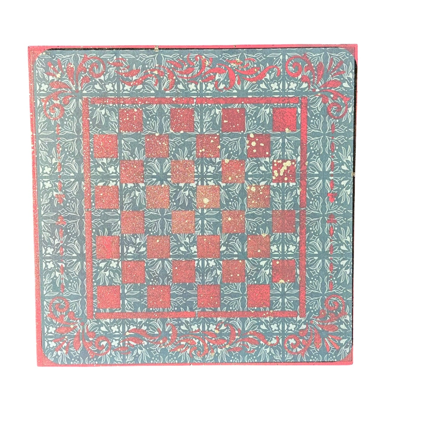 Light Pink & Blue - Scrapbook Chess Board