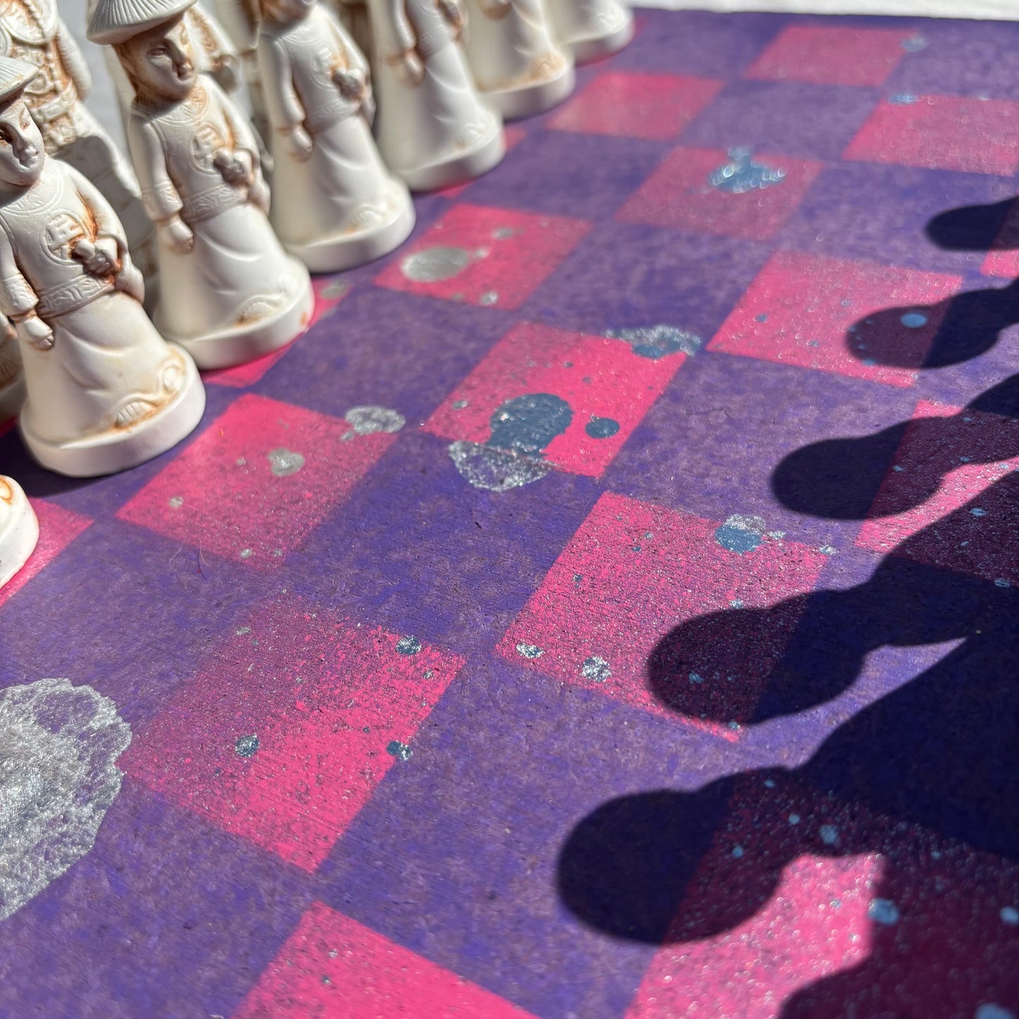 Purple Pink Chrome Drip - Chinese Edition Chess Set