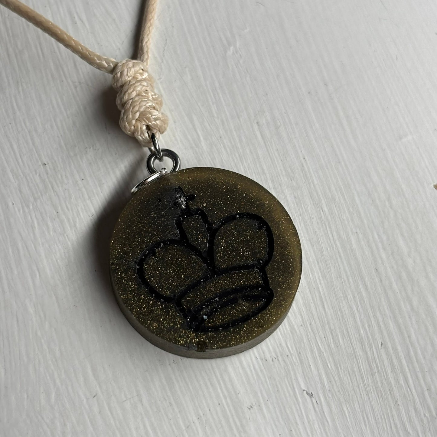 Classic King - Handmade Resin Chess Necklace