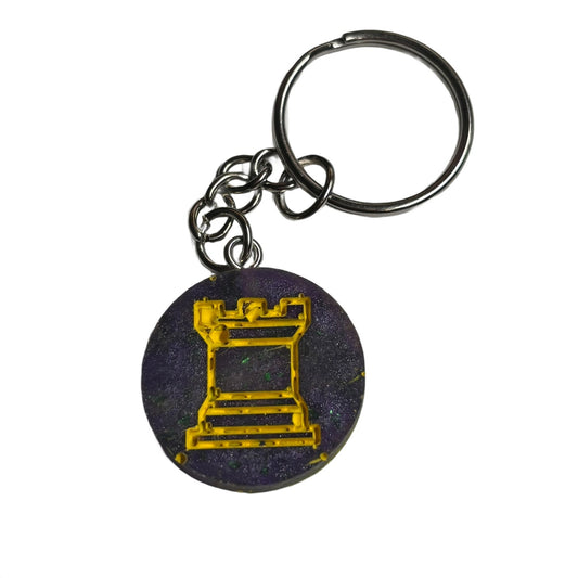 The Laker Rook - Handmade Resin Keychain - Flat Edition