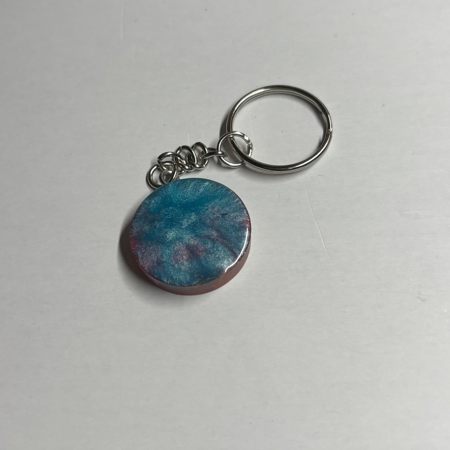 Miami Colored Swirl - Handmade Resin Keychain - Flat Edition