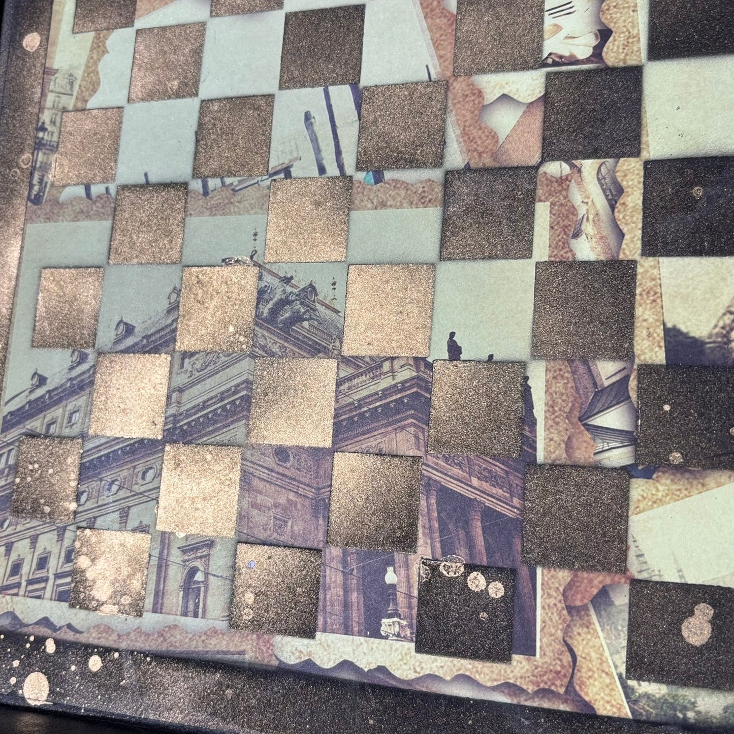 Vintage Art - Scrapbook Chess Board