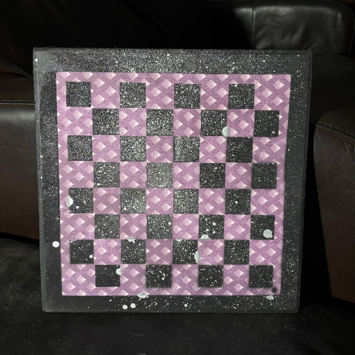 Purple & Black - Scrapbook Chess Board
