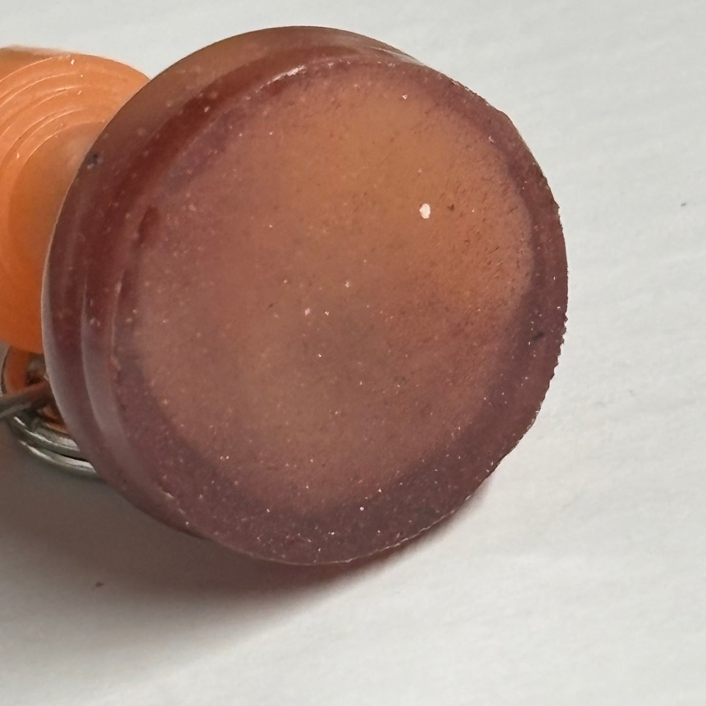 Orange Brown - Handmade Resin Keychain