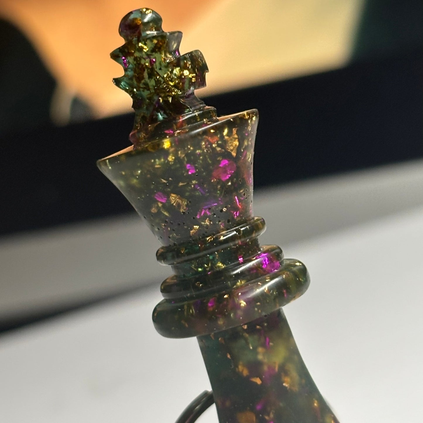 Royal Green King - Handmade Resin Keychain