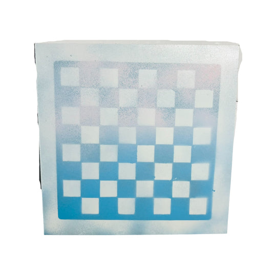Fading Sky Blue - Painted Chess Board