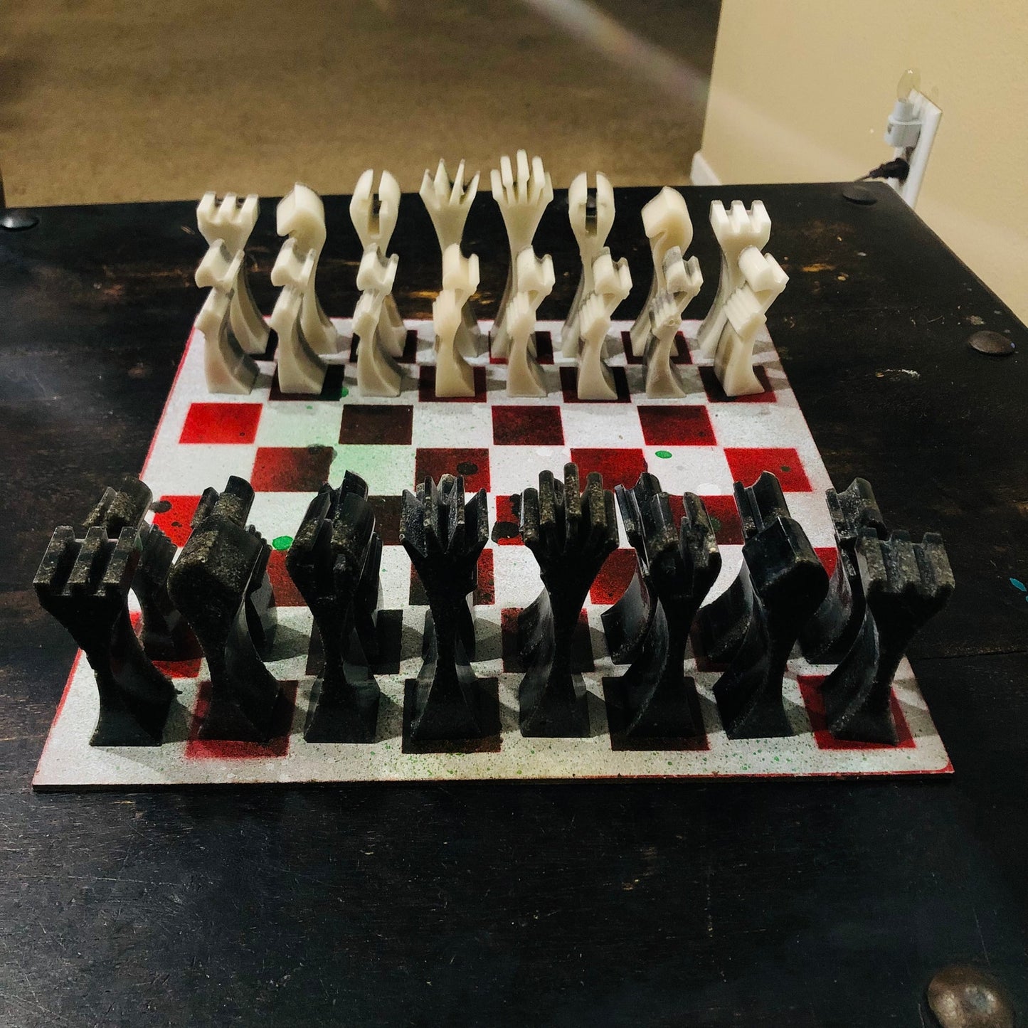 Space Red Royal- Painted Chess Set
