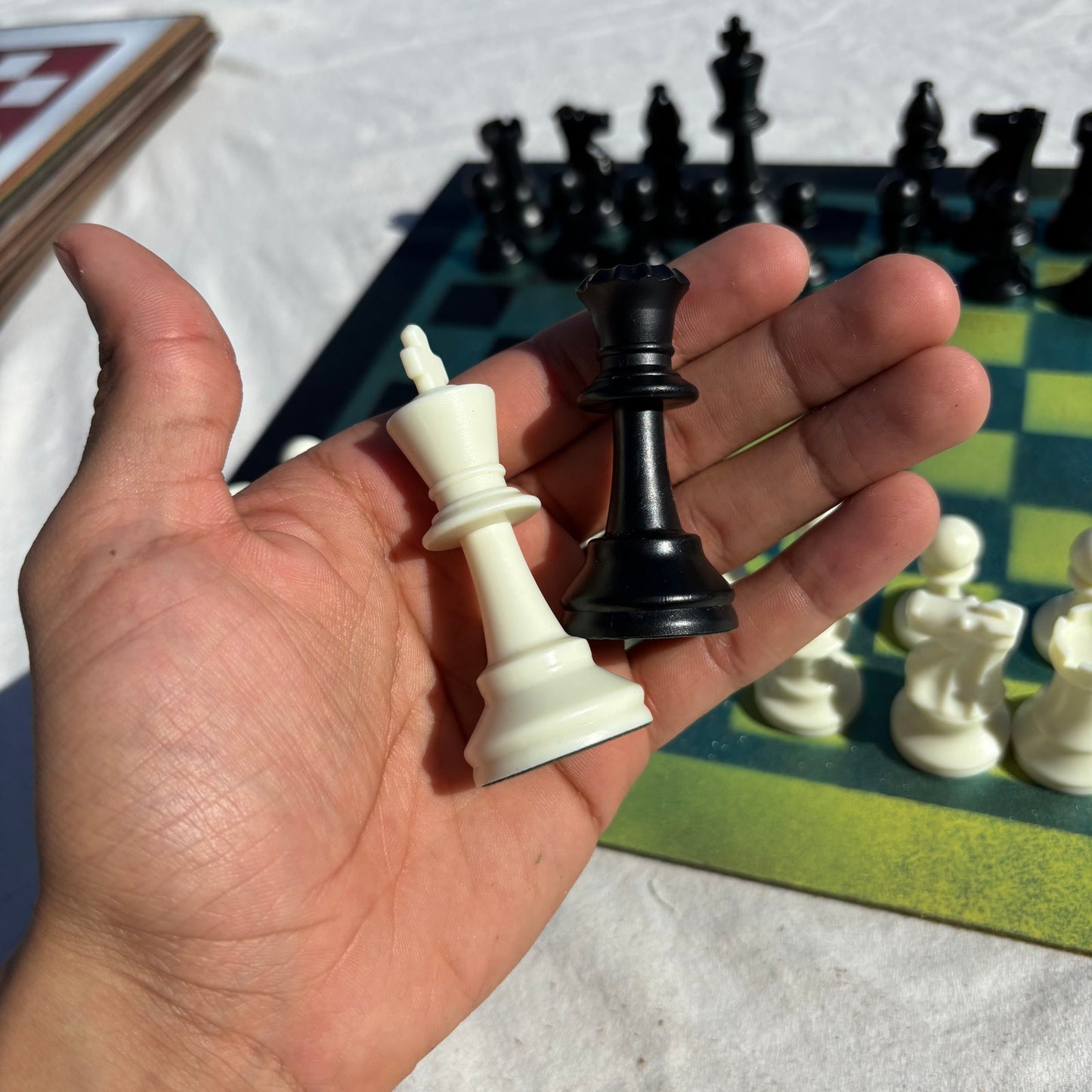 Stealth Green - Painted Chess Set