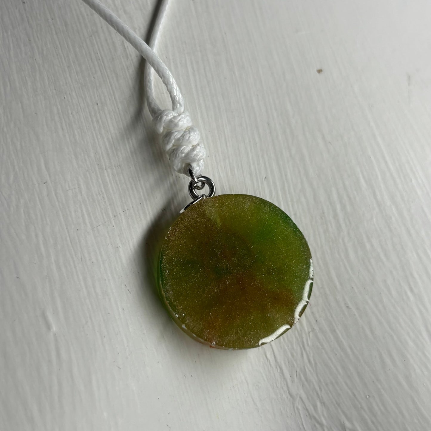 Dirty Green Bishop - Handmade Resin Chess Necklace