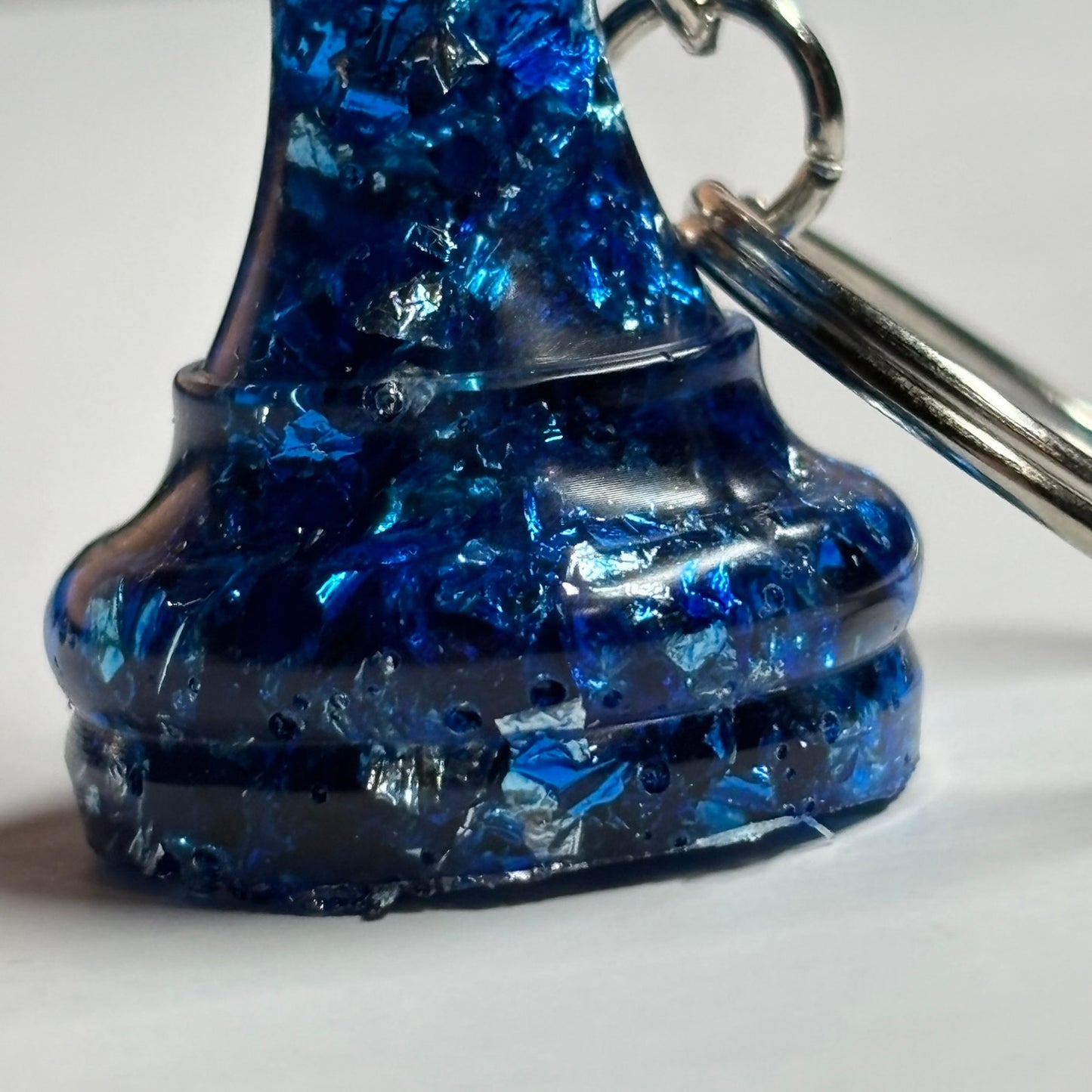 Blue Crystal Bishop - Handmade Resin Keychain