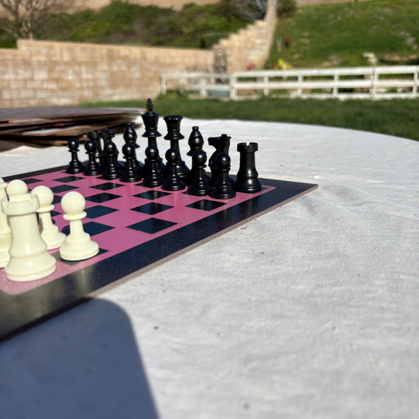 Hot Pink - Painted Chess Set