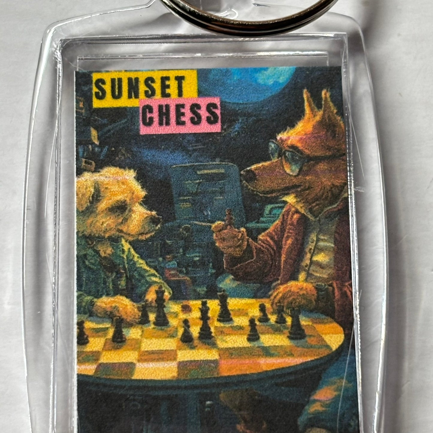 Chill Dogs - Chess  Photo Keychain