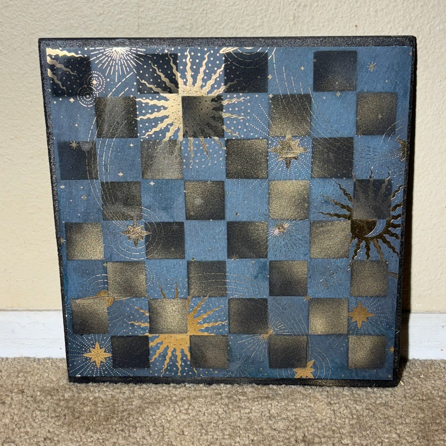 Sunset Vintage Blue - Scrapbook Chess Board