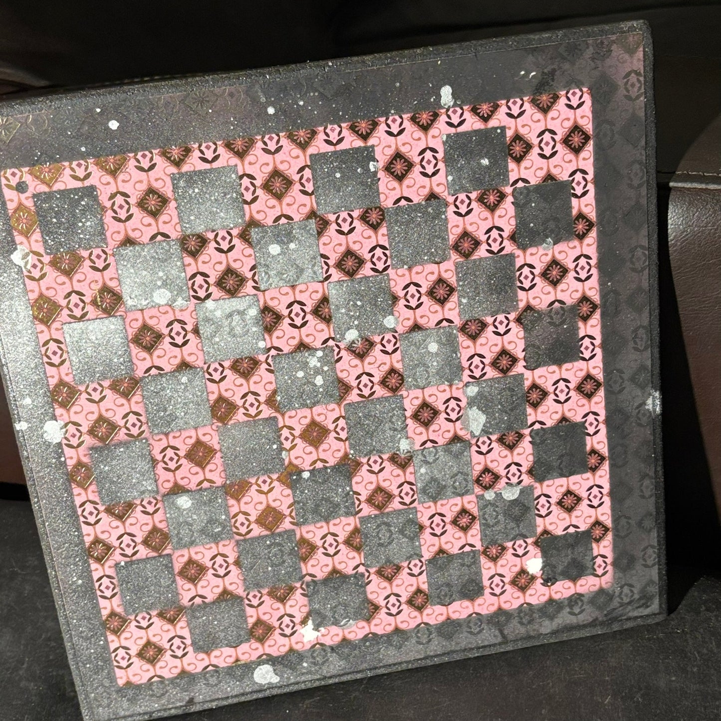 Supreme Peach - Scrapbook Chess Board